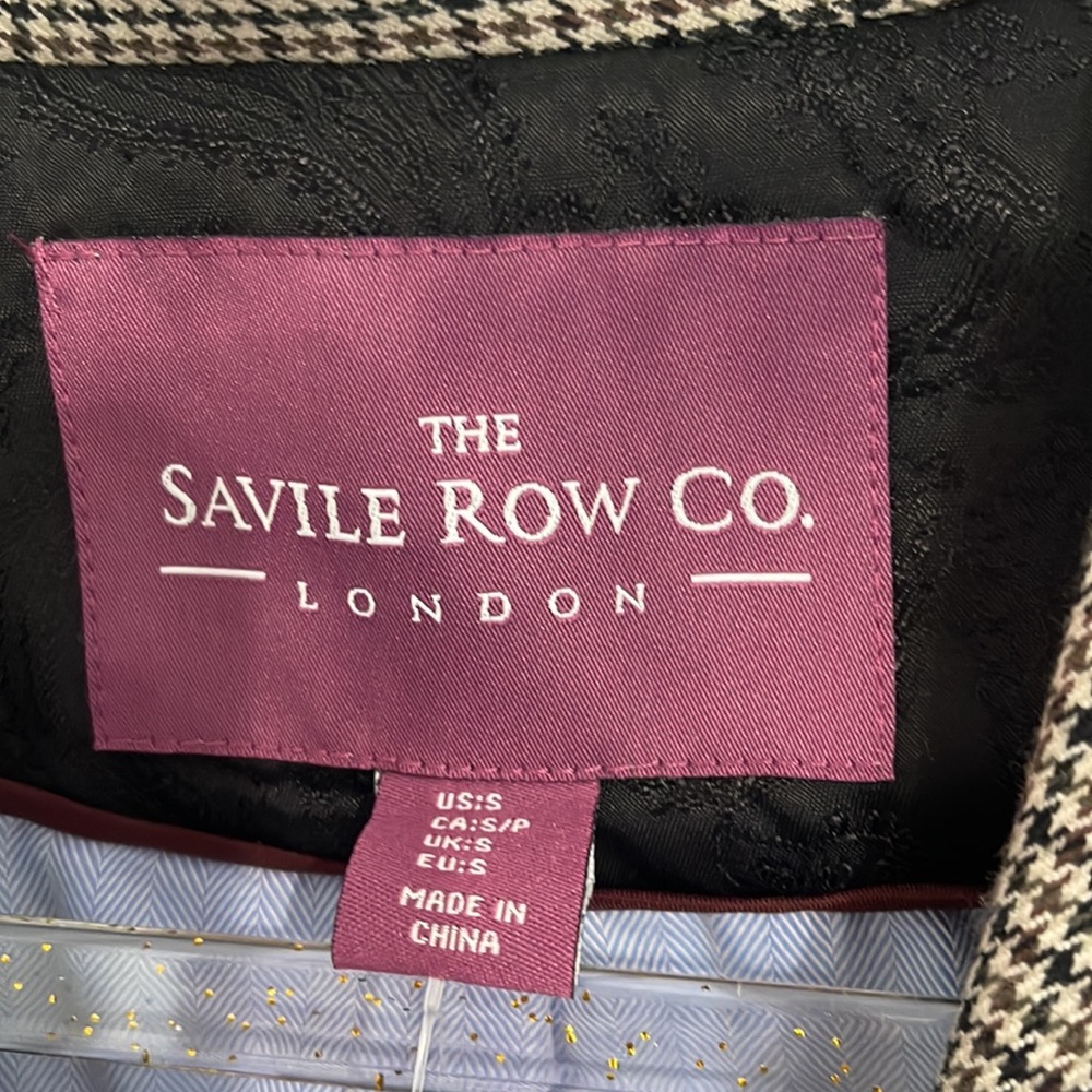 Nwt The Savile Row Elbow Patch Blazer Size S - image 5